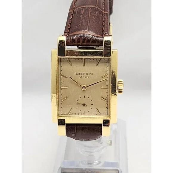 Vintage Patek Philippe 2443 Watch w/ Bold Lugs Circa 1950s 18k Gold 40mm x 26mm - Picture 2 of 16